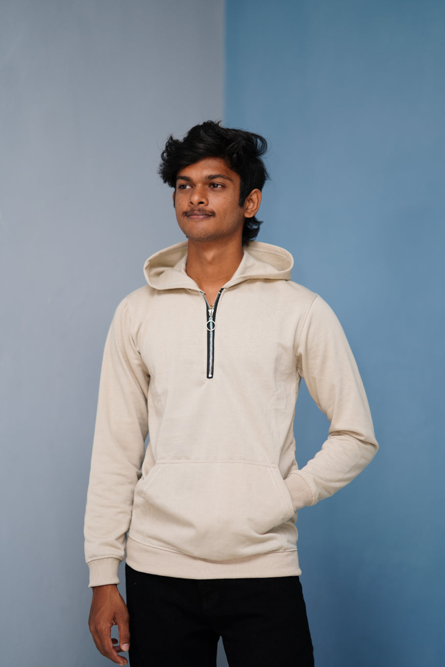 Oversized Full Sleeve Zipper Hoodie for Men – Casual Winter Outfit - Sandle