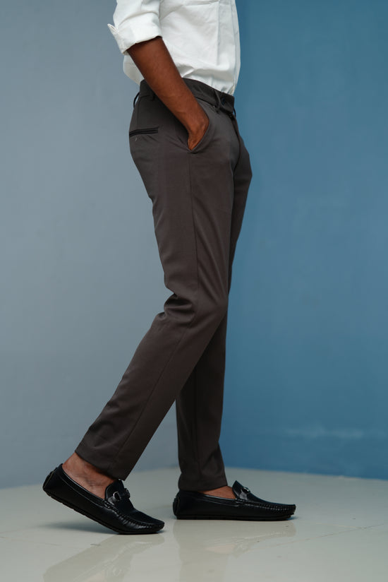 Premium Regular Fit Stylish Men's Polo Fit Pant - Chocolate Brown