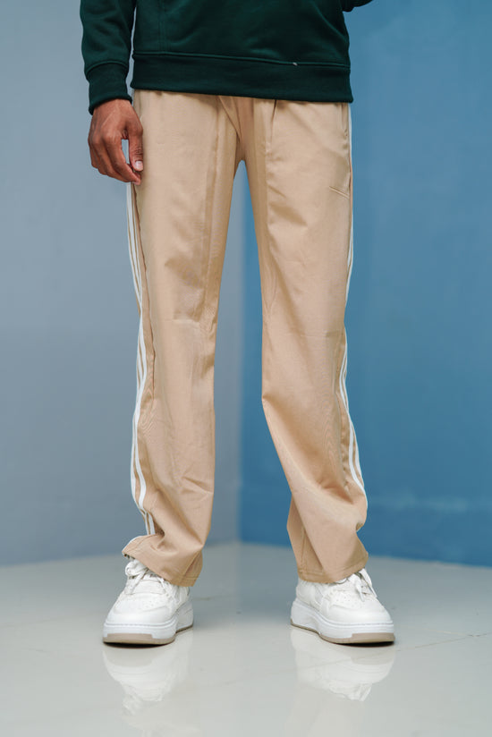 Triple-Stripe Street Baggy Track Pants for Men – Gym & Daily Wear - Sandal