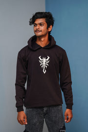 Men’s Full Sleeve Scorpion Hoodie | Oversized Winter Hoodie for Men - Chocolate Brown