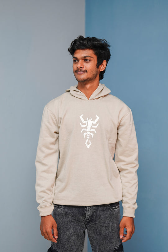 Men’s Full Sleeve Scorpion Hoodie | Oversized Winter Hoodie for Men - Sandle – alternate view – 7MAN India