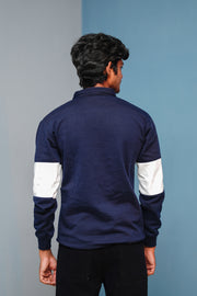 Full Sleeve Los Angeles Zipper Sweatshirt | Trending Winter Wear - Navy Blue