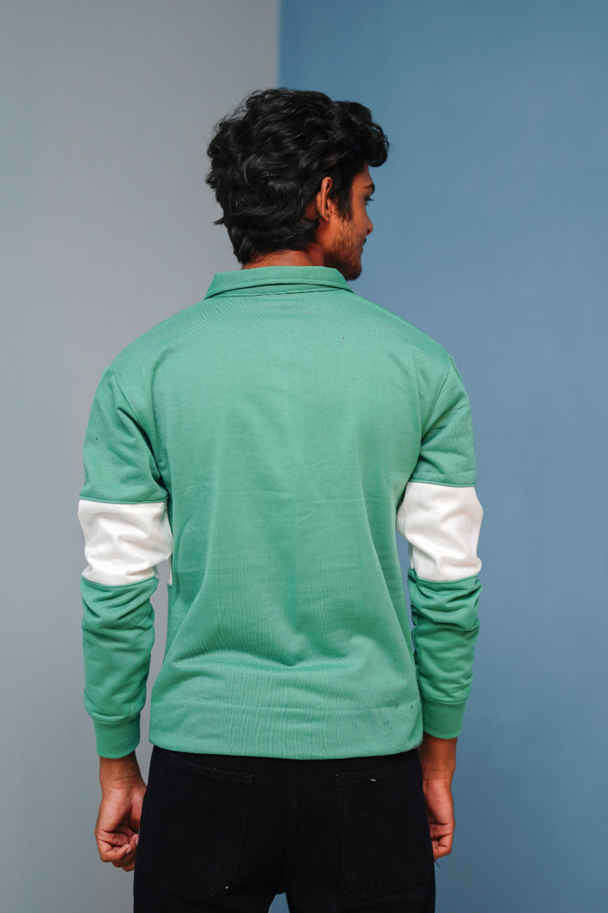 Full Sleeve Los Angeles Zipper Sweatshirt | Trending Winter Wear - Ramar Green