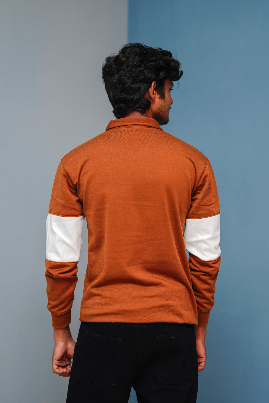 Full Sleeve Los Angeles Zipper Sweatshirt | Trending Winter Wear - Orange