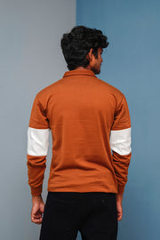 Full Sleeve Los Angeles Zipper Sweatshirt | Trending Winter Wear - Orange