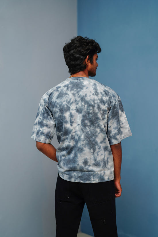 Men’s Tie-Dye Oversized T-Shirt  Trending Streetwear Style - Dark Grey