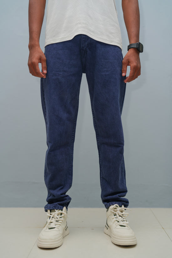 Mom Fit Jeans for Men | Stylish Relaxed Fit Denim Pants - Navy Blue