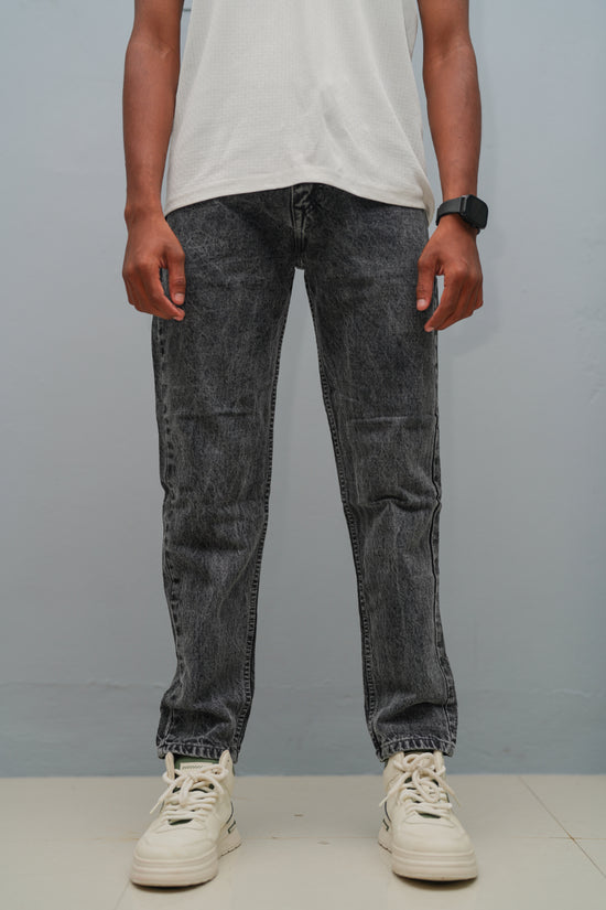 Mom Fit Jeans for Men | Stylish Relaxed Fit Denim Pants - Black Shade
