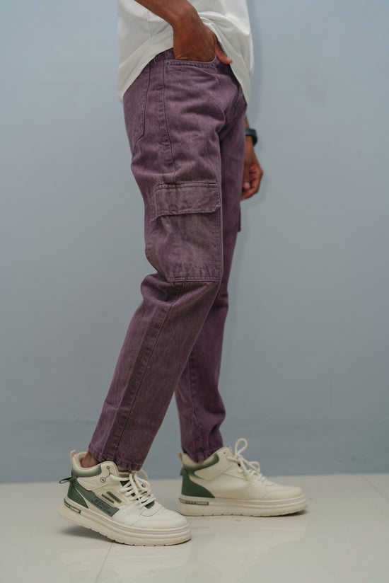 Mom Fit Jeans for Men | Stylish Relaxed Fit Double Pocket Denim Pants - Wine