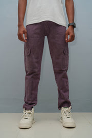 Mom Fit Jeans for Men | Stylish Relaxed Fit Double Pocket Denim Pants - Wine