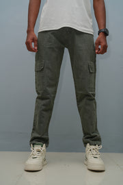 Mom Fit Jeans for Men | Stylish Relaxed Fit Double Pocket Denim Pants - Green