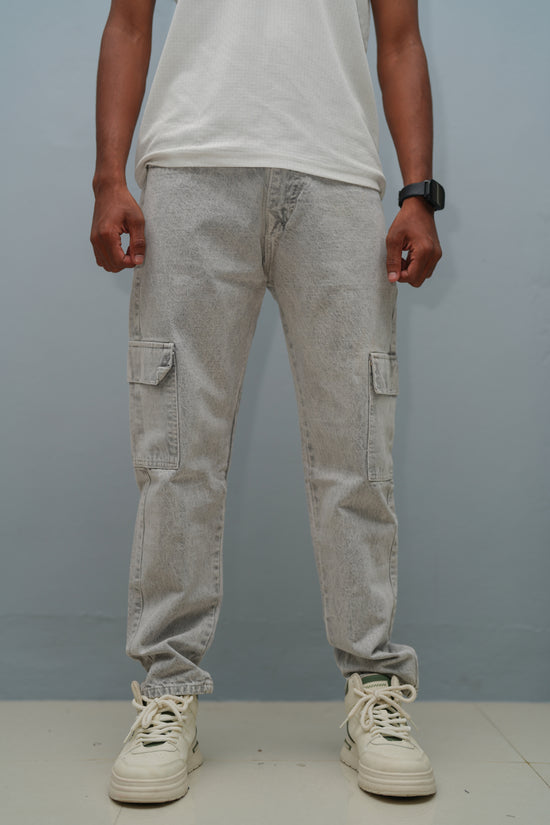 Mom Fit Jeans for Men | Stylish Relaxed Fit Double Pocket Denim Pants - Ash