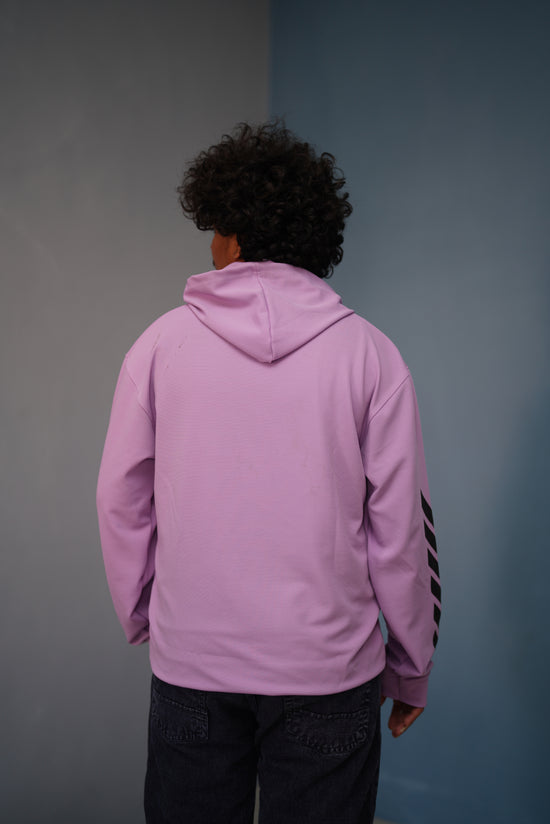 Men’s Full Sleeve BIRD Printed Hoodie | Oversized Winter Hoodie for Men - Purple