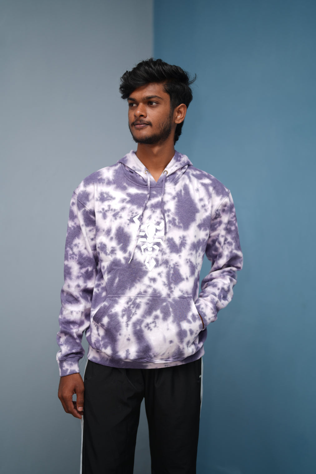 Unisex Tie-Dye Hoodie for Men & Women | Oversized Streetwear - Purple