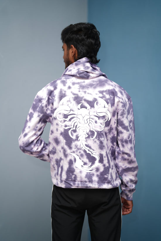 Unisex Tie-Dye Hoodie for Men & Women | Oversized Streetwear - Purple