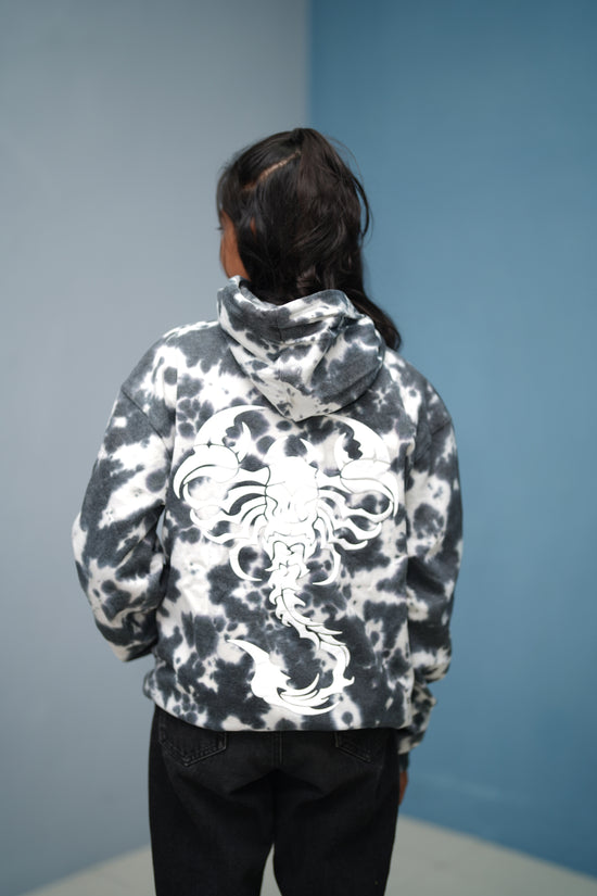 Unisex Tie-Dye Hoodie for Men & Women | Oversized Streetwear - Dark Grey