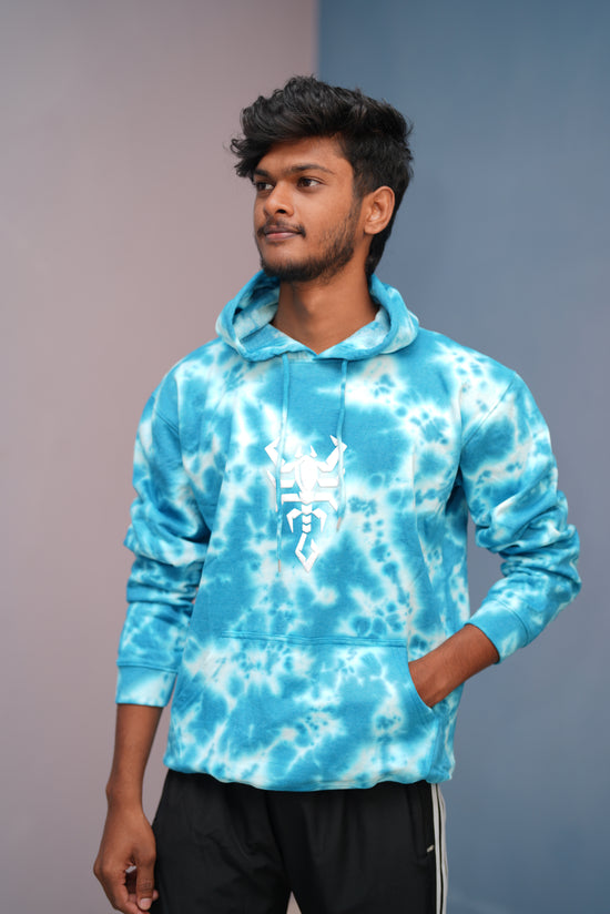 Unisex Tie-Dye Hoodie for Men & Women | Oversized Streetwear - Sky Blue