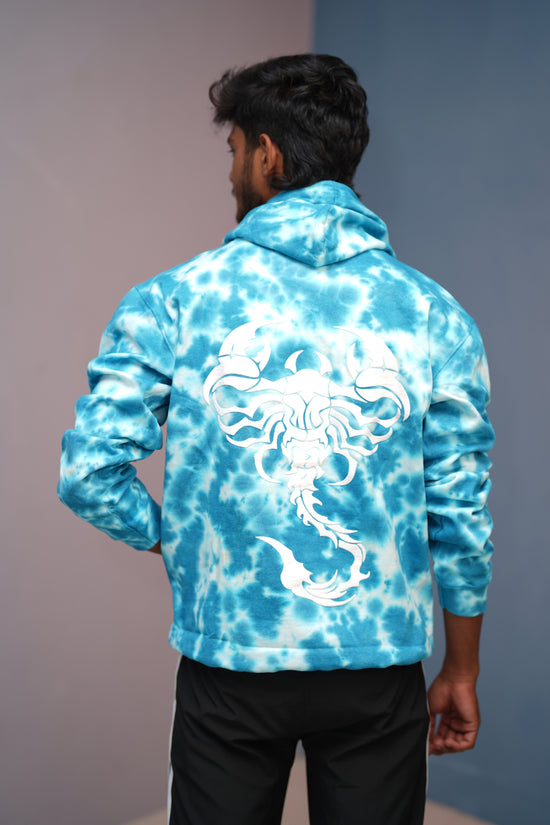 Unisex Tie-Dye Hoodie for Men & Women | Oversized Streetwear - Sky Blue