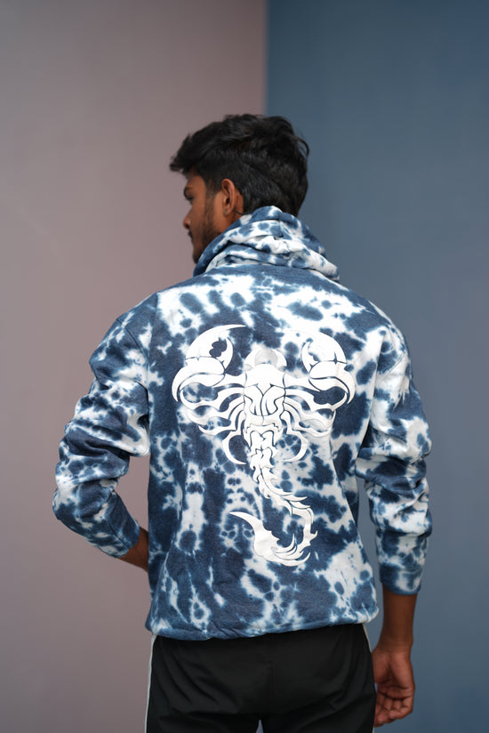 Unisex Tie-Dye Hoodie for Men & Women | Oversized Streetwear - Dark Blue