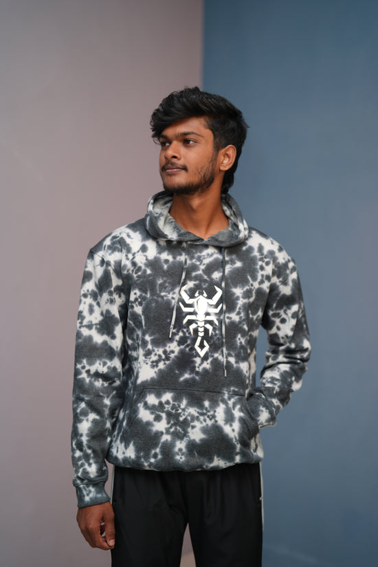 Unisex Tie-Dye Hoodie for Men & Women | Oversized Streetwear - Dark Grey