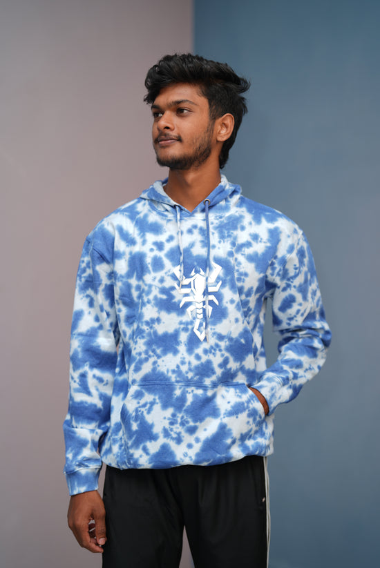 Unisex Tie-Dye Hoodie for Men & Women | Oversized Streetwear - Light Blue