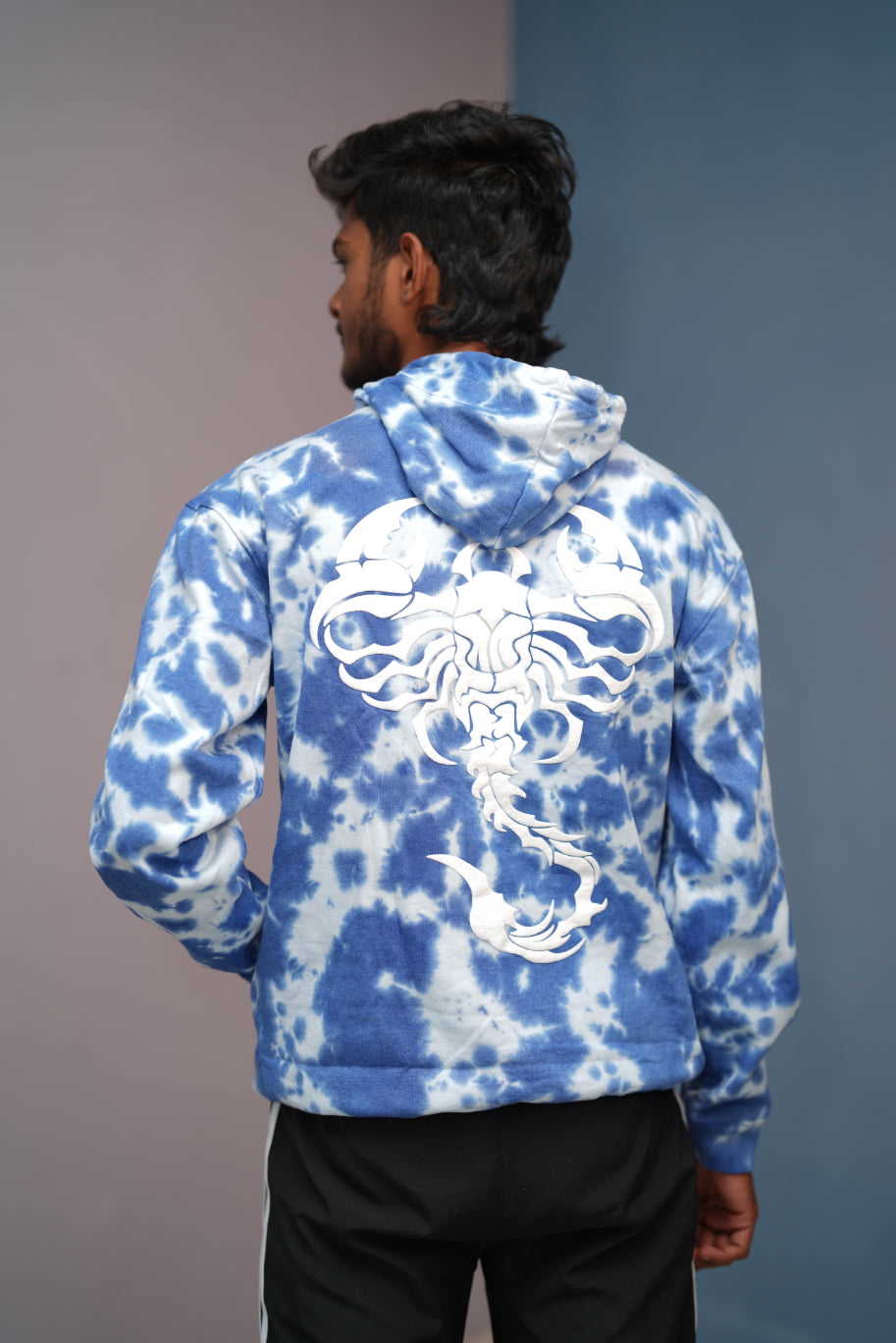 Unisex Tie-Dye Hoodie for Men & Women | Oversized Streetwear - Light Blue