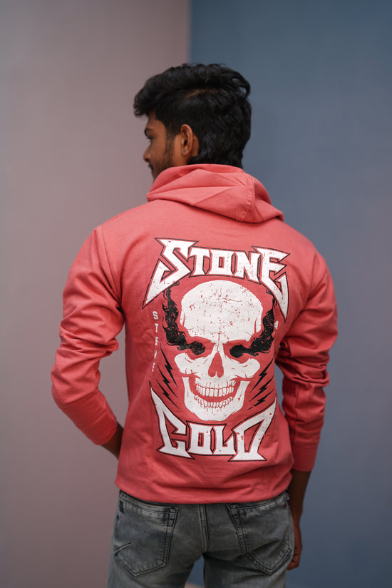 Unisex STONE  Printed Hoodie for Men & Women | Oversized Streetwear-pink