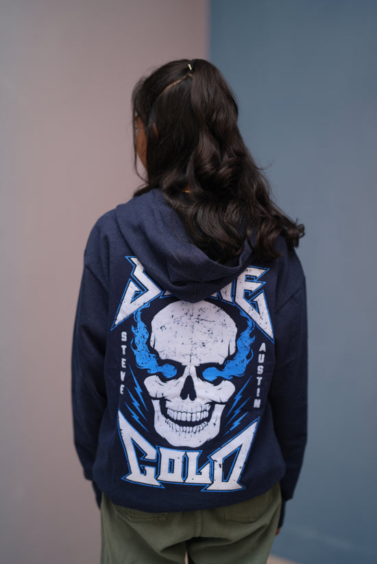 Unisex STONE  Printed Hoodie for Men & Women | Oversized Streetwear-Navy blue