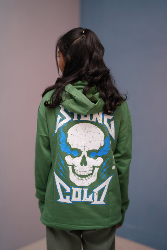 Unisex STONE  Printed Hoodie for Men & Women | Oversized Streetwear-Pista green