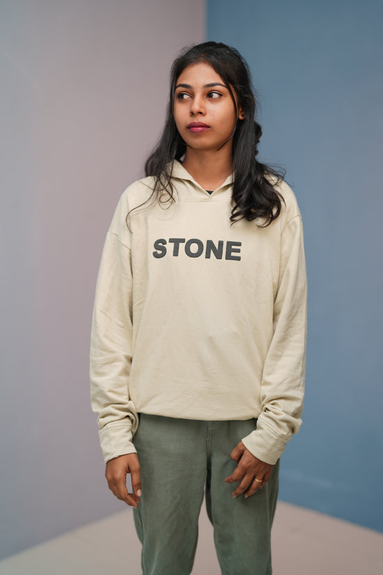 Unisex STONE  Printed Hoodie for Men & Women | Oversized Streetwear-sandal