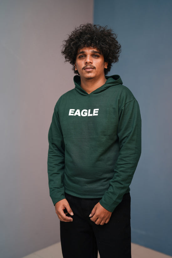 Unisex EAGLE  Printed  Hoodie for Men & Women | Oversized Streetwear-Bottle green