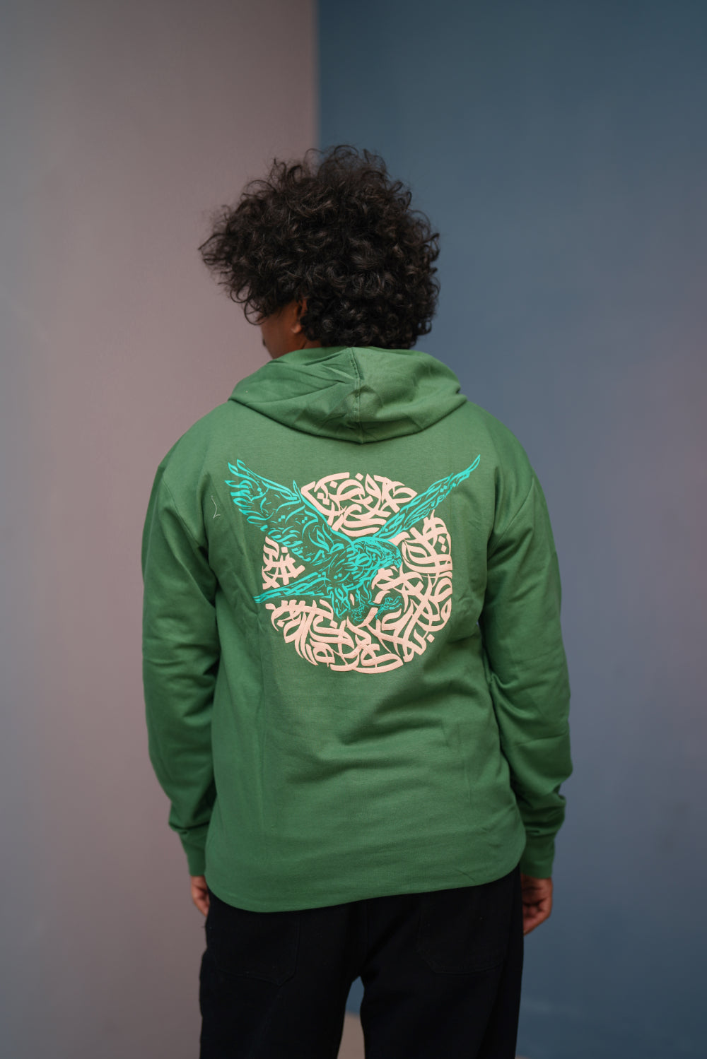 Unisex EAGLE  Printed Hoodie for Men & Women | Oversized Streetwear-light green