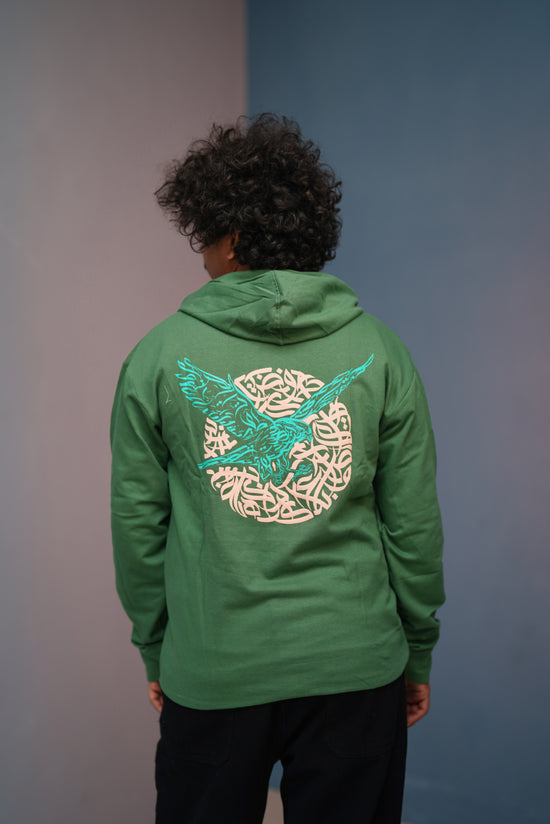 Unisex EAGLE  Printed Hoodie for Men & Women | Oversized Streetwear-light green