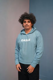 Unisex EAGLE  Printed Hoodie for Men & Women | Oversized Streetwear-Sky blue
