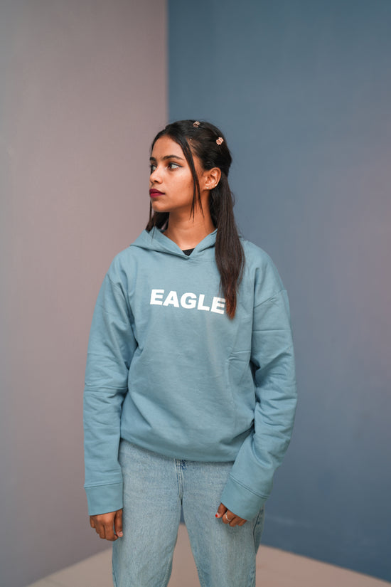 Unisex EAGLE  Printed Hoodie for Men & Women | Oversized Streetwear-Sky blue