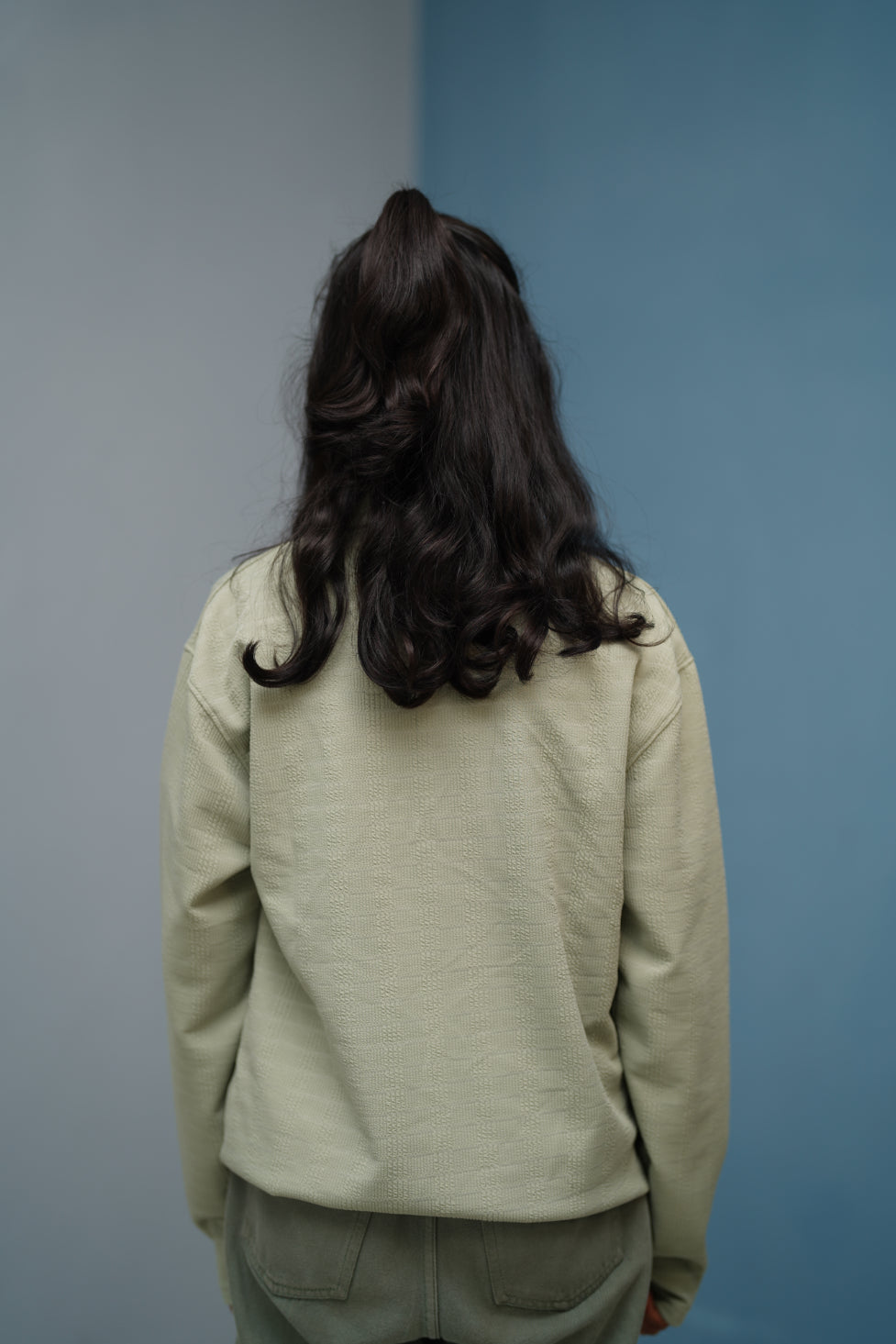 Unisex Full Sleeve Korean Zipper CONFIDENT Printed Tshirt - Pista Green