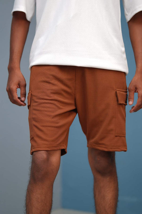 Daily Wear Men's Trendy Cargo Shorts  -  Dark Brown