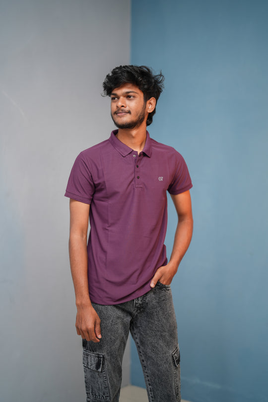 Short Sleeve Collar Neck Button Style 07 Polo Tshirt for Men - Graphe Shade – 7MAN Men's Fashion India