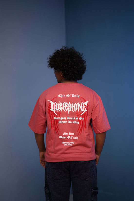 Mens Five Sleeve DUCIESHING Printed T ShirtPink mens trending streetwear India 7Man