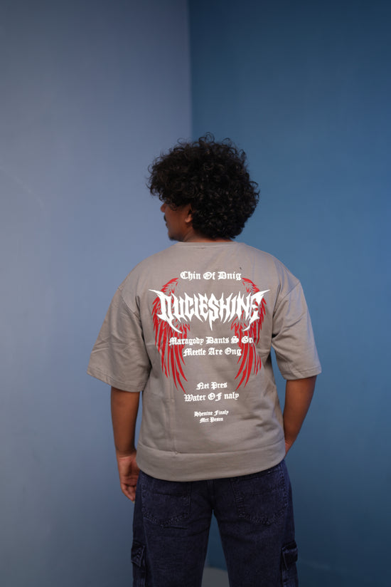 Mens Five Sleeve DUCIESHING Printed T ShirtAsh mens trending streetwear India 7Man