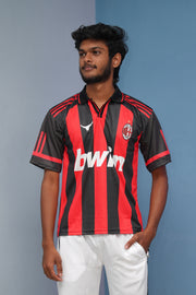 Short Sleeve BWIN Jersey and Baggy Pant Co-ord Set for Men - Black with Red