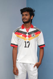 Short Sleeve WIRTZ Jersey and Baggy Pant Co-ord Set for Men - White with Red