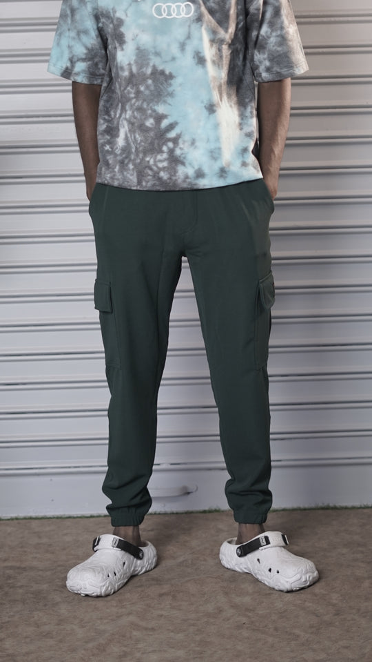 Regular Fit Men's Ottoman Cargo Track Pant - Bottle green – 7MAN Men's Fashion India
