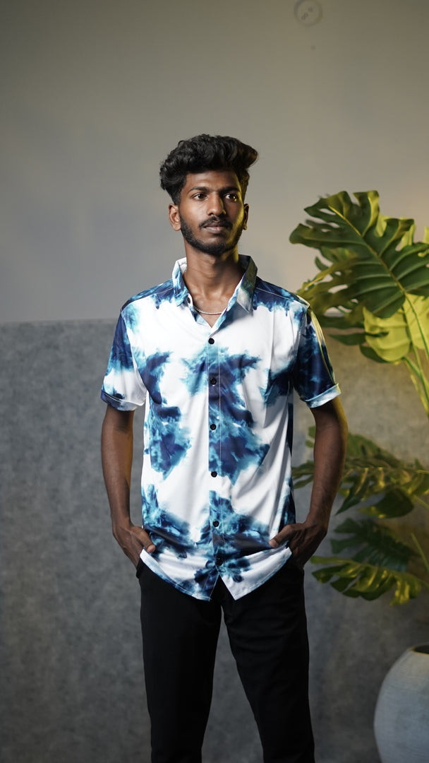 Men's Premium Half Sleeve Casual Printed Lycra Shirt - 4
