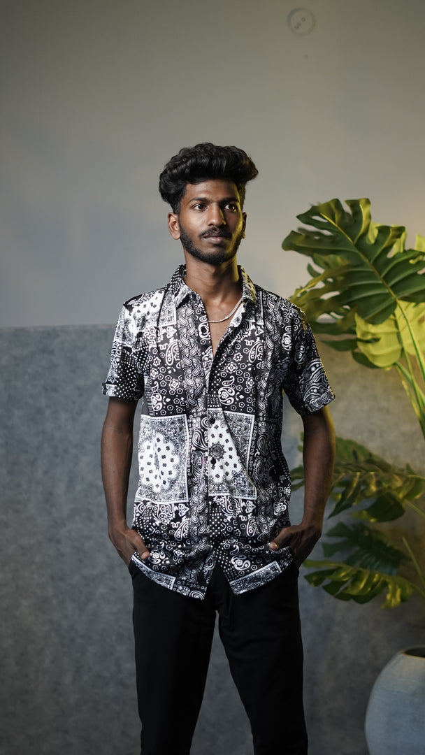 Men's Premium Half Sleeve Casual Printed Lycra Shirt - 5
