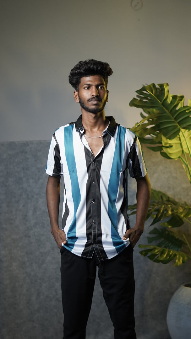 Men's Premium Half Sleeve Casual Printed Lycra Shirt - 11