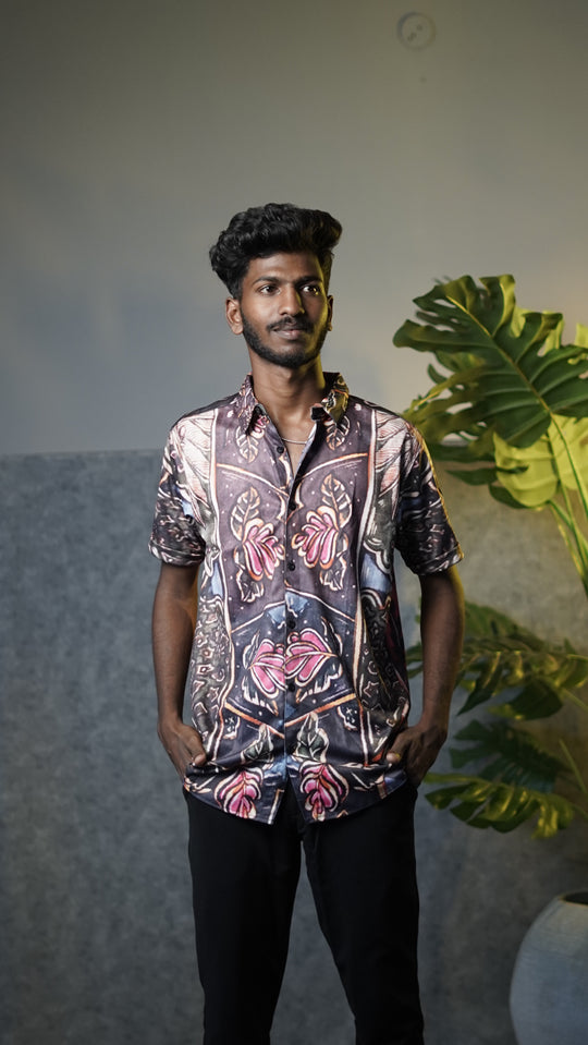 Men's Premium Half Sleeve Casual Printed Lycra Shirt - 17 – 7MAN Men's Fashion India