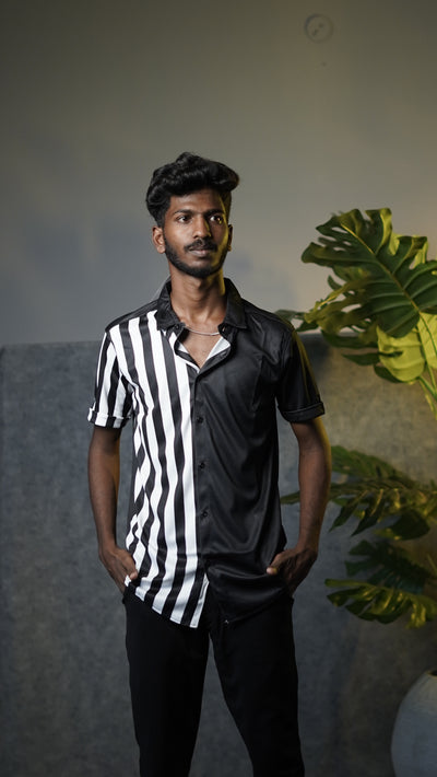 Men's Premium Half Sleeve Casual Printed Lycra Shirt - 22