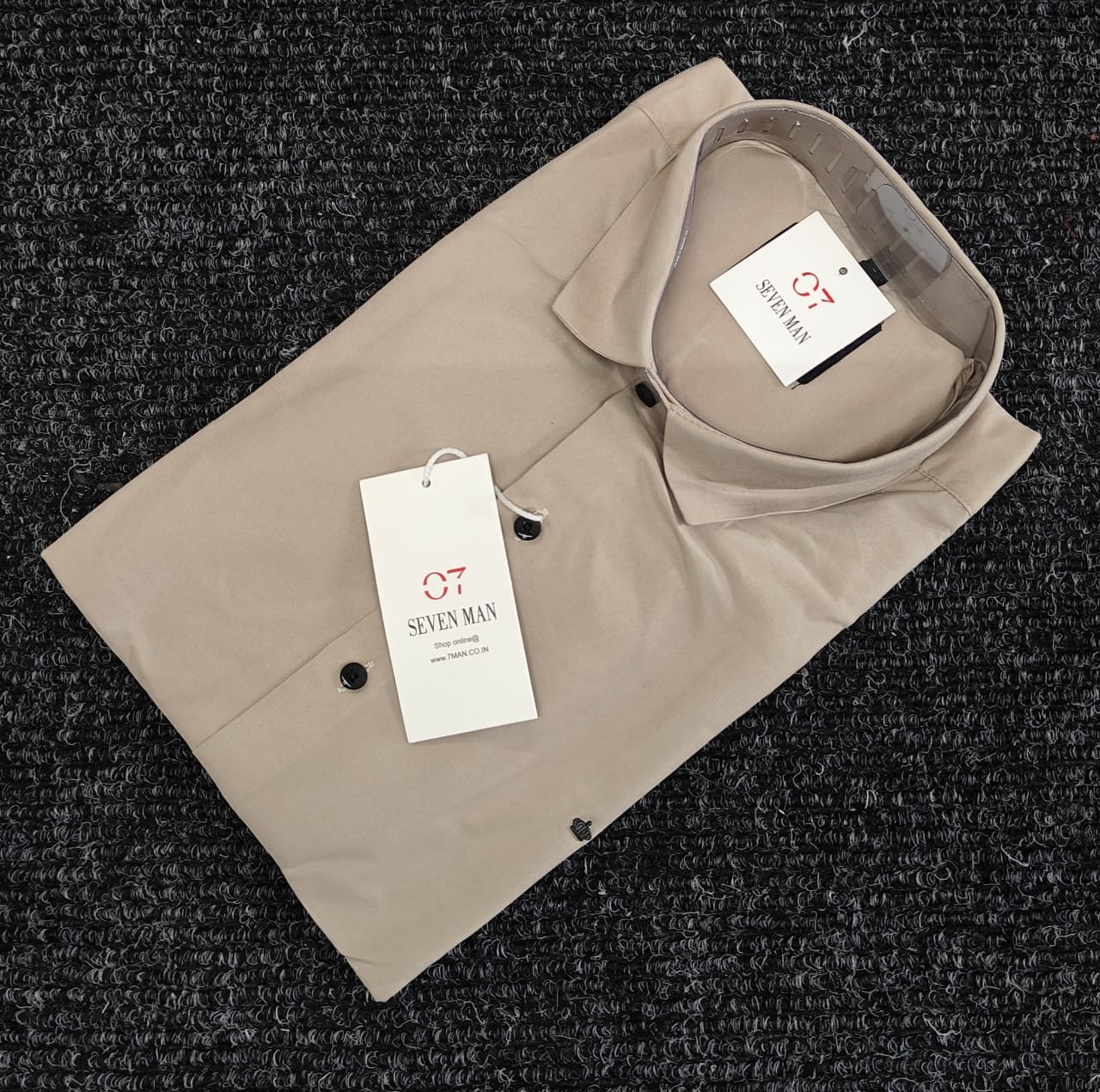 Cotton Party Wear Full Sleeve Shirt for Men Comfortable & Breathable - Light Sandle