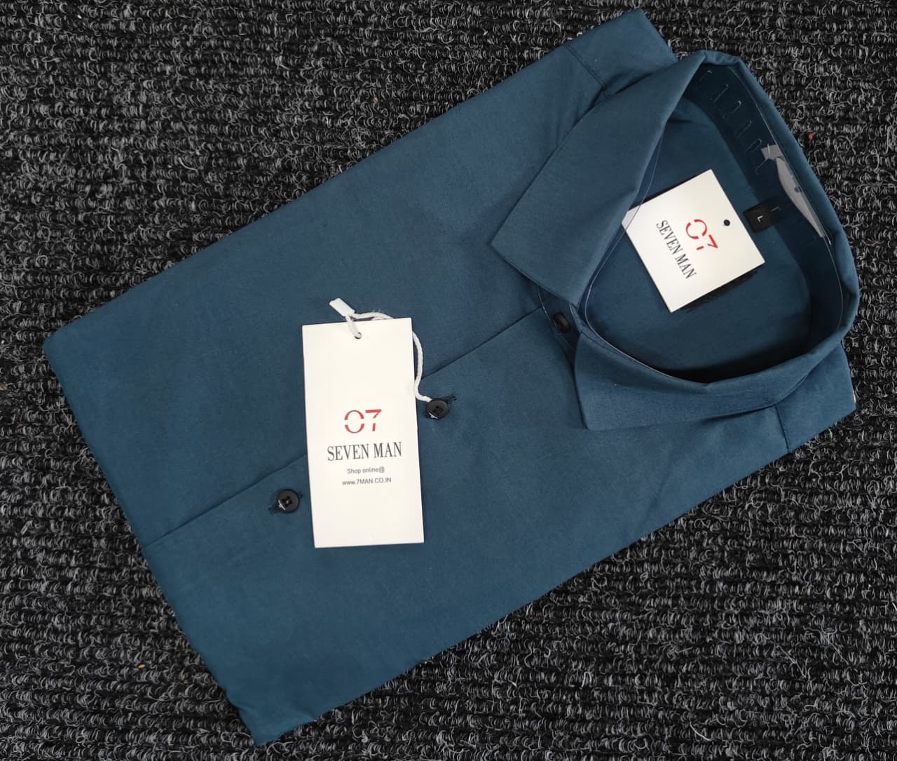 Cotton Party Wear Full Sleeve Shirt for Men Comfortable & Breathable - Petrol Blue